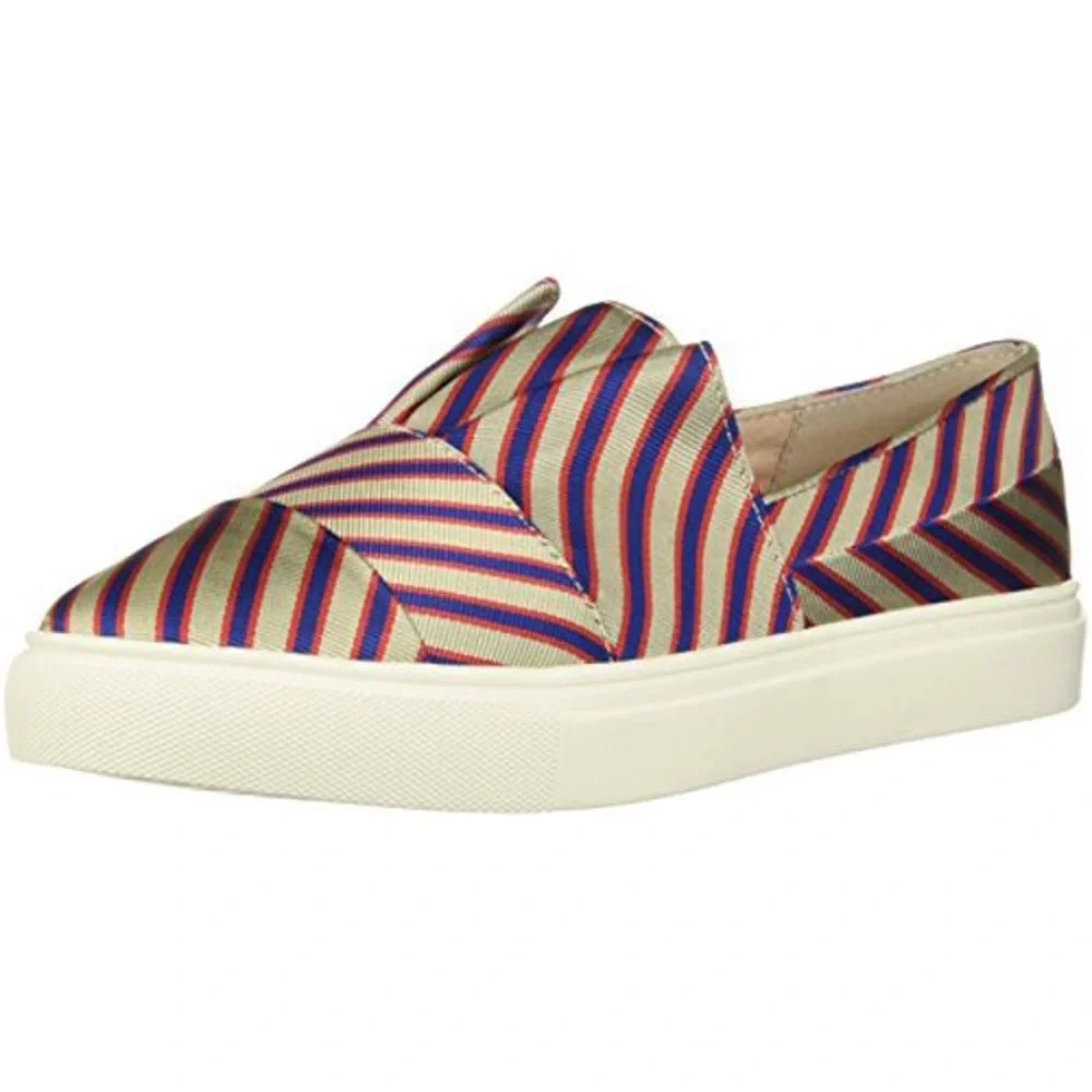 CECELIA New York Rooney Jacquard Striped Slip On Sneakers